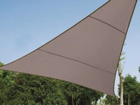 Żagiel przeciwsłoneczny zacieniacz ogrodowy trójkątny 5 x 5 x 5m - kolor szary brąz
